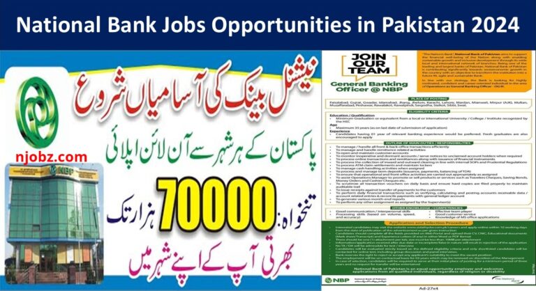 Today National Bank Jobs Opportunities in Pakistan (2024)